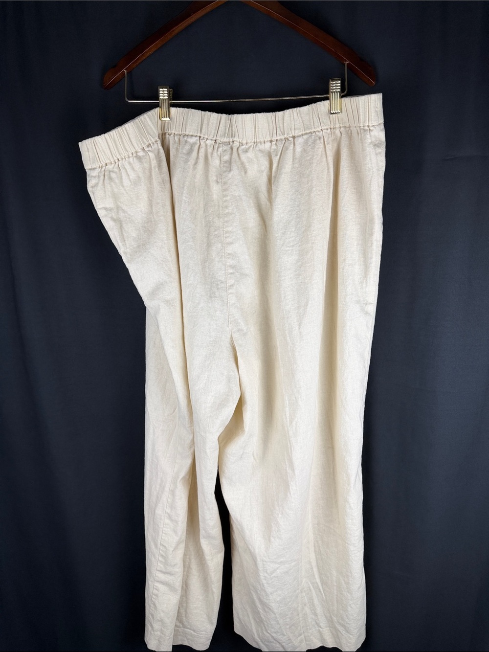 NWT J.Crew Re-Imagined Linen Blend Wide Leg Crop Pants Cream Size 20 - Picture 6 of 11